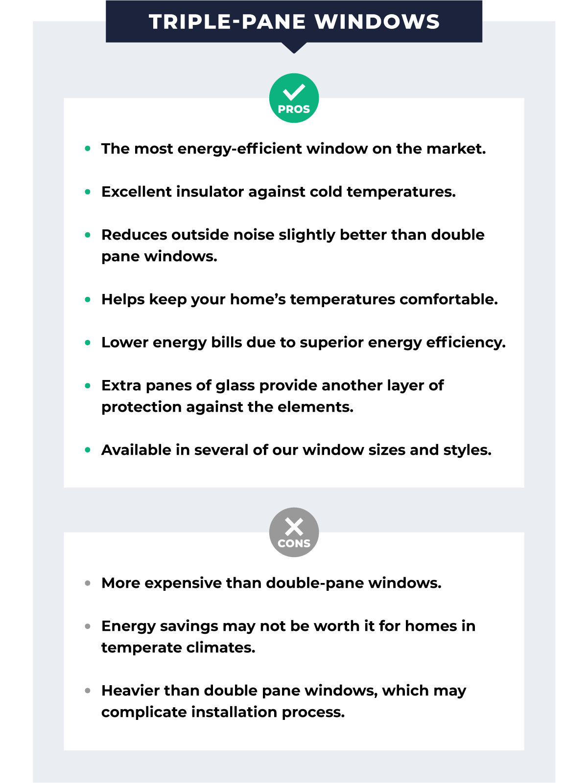 pros and cons of triple pane windows