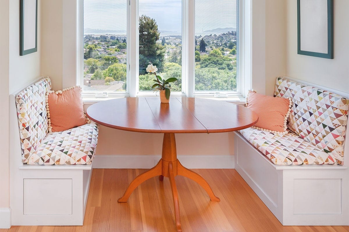 kitchen nook with built-in seating